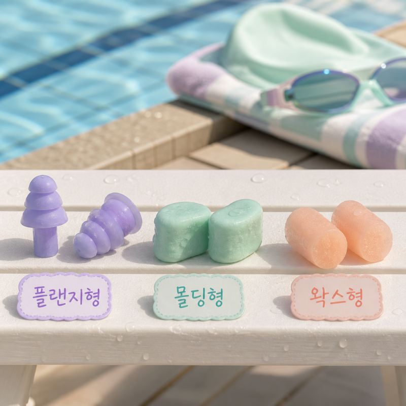 "물 한 방울도 안 들어와" 수영귀마개 소재 3가지 비교, 수영준비물과 수영모자