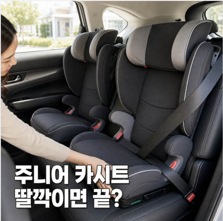 주니어 카시트 ISOFIX 안전벨트 고정 차이, 어떤 차에 맞을까