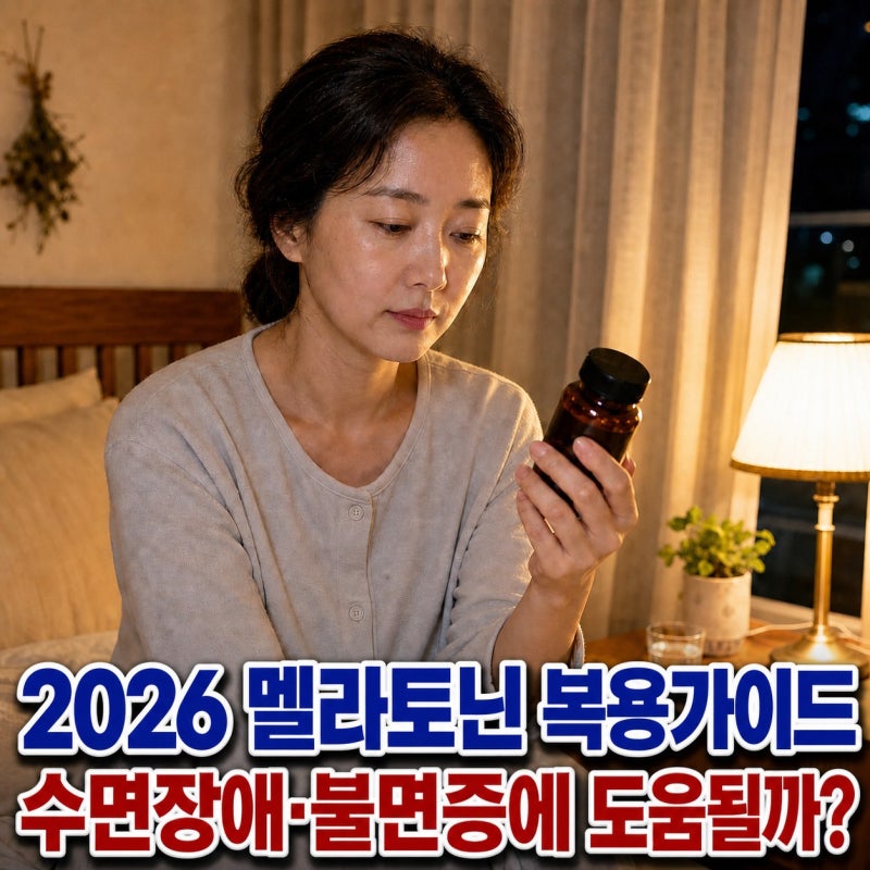 멜라토닌은 수면장애와 불면증에 도움이 될까? 2026 복용 가이드