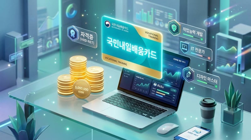 2026 국민내일배움카드 신청 자격 및 발급 방법: 최대 500만 원 국비지원과 훈련장려금 월 20만 ....
