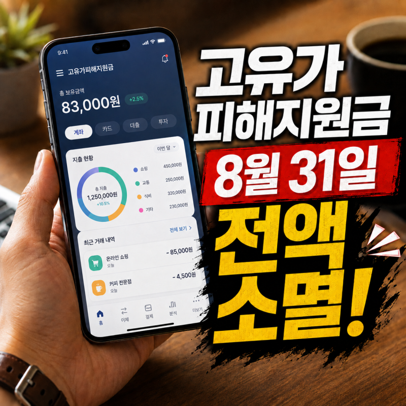 고유가 피해지원금 8월 31일 사용종료: 잔액 확인 방법 및 사용처 가맹점 총정리