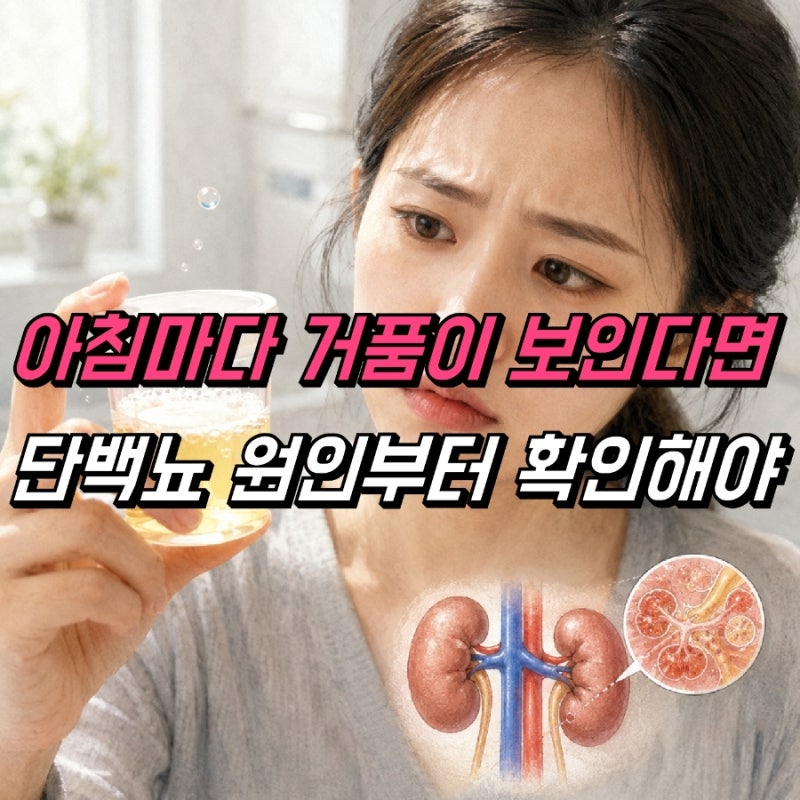 단백뇨 원인 증상, 아침 소변 거품 많다면