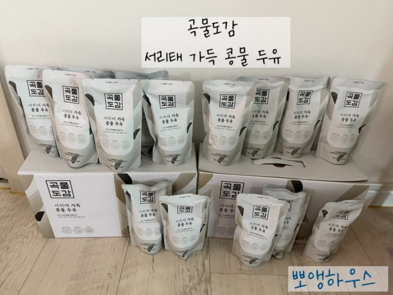 곡물도감 서리태 가득 콩물 두유 내돈내산 후기