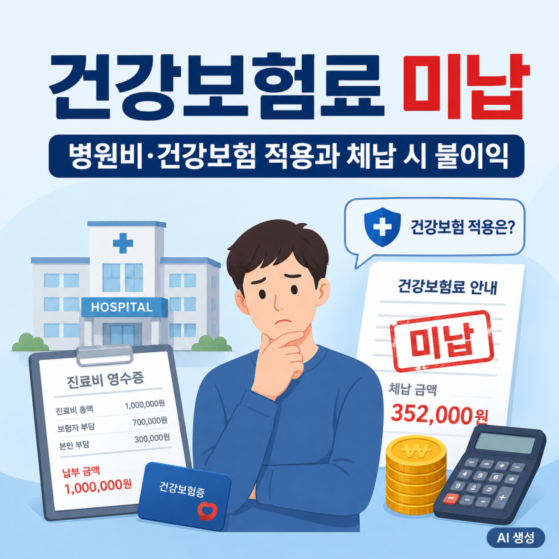 건강보험료 미납｜병원비·건강보험 적용과 체납 시 불이익