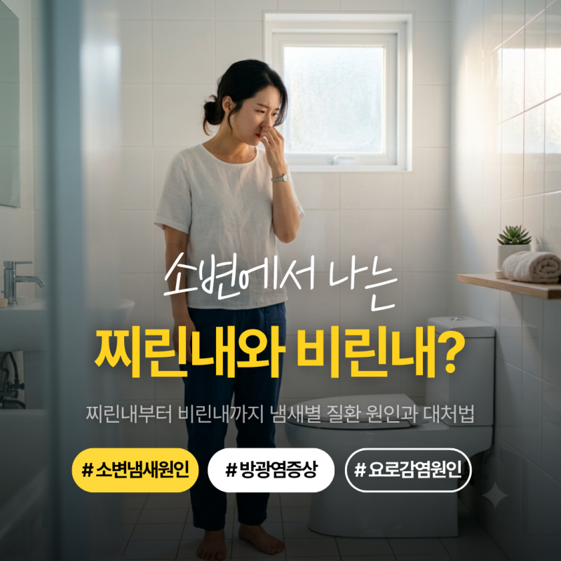 소변 냄새 원인, 찌린내와 비린내 왜 날까? 방광염 증상 등 3가지 질환과 대처법