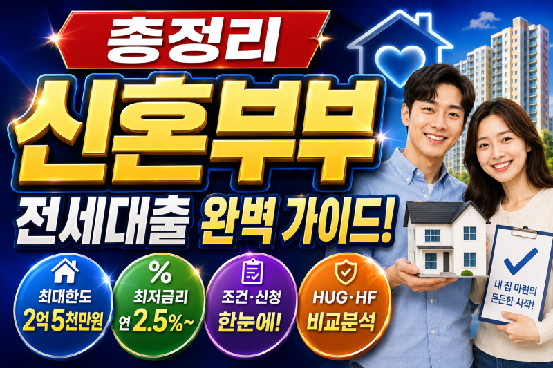 버팀목전세대출 총정리｜신혼부부 전세자금대출 금리·한도·조건·신청방법까지