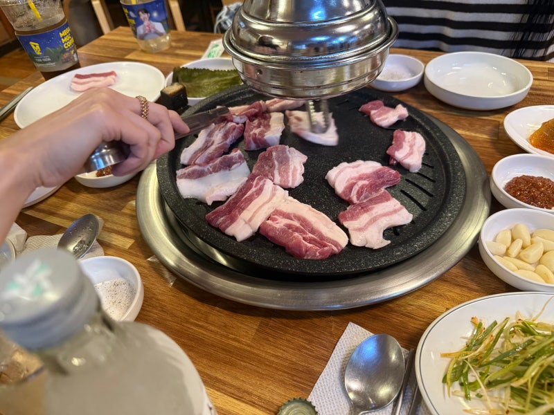 금호동 금남시장 우촌숯불갈비 웨이팅 삼겹살 /방울과 꼬막
