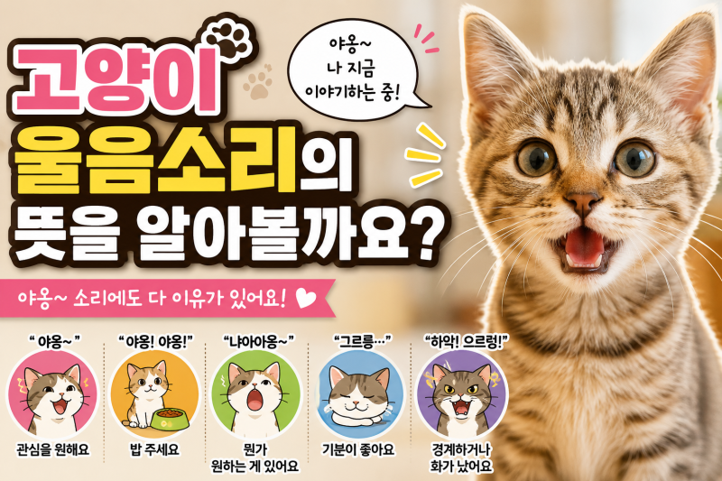 고양이 울음소리의 뜻, 소리만 들어도 알 수 있을까?