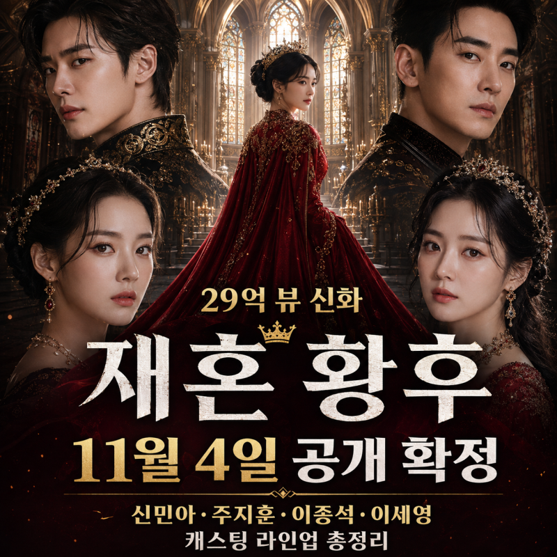 “29억 뷰 신화”…신민아·주지훈·이종석·이세영 ‘재혼 황후’ , 11월 4일 디즈니+ 공개 확....