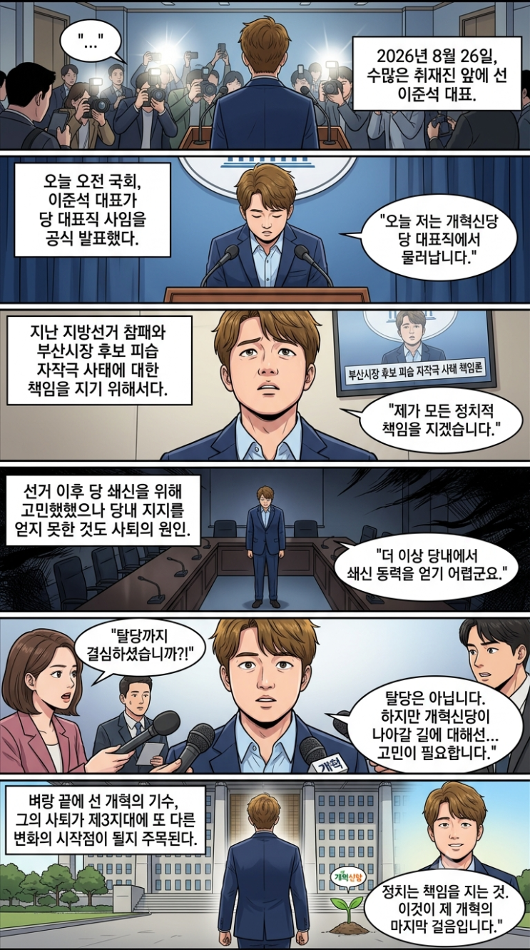 <b>이준석</b> <b>대표 사퇴</b>, <b>개혁신당</b>의 향방은? 지방선거 책임론과 당내 쇄....