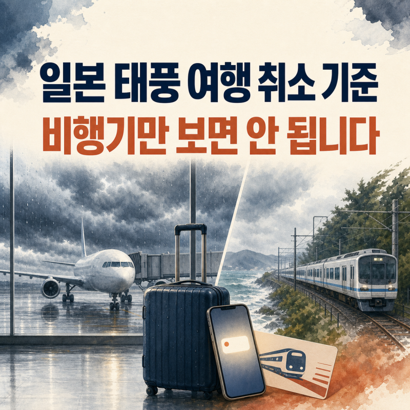 일본 태풍 여행 취소 기준｜손해 줄이는 확인 순서 5단계