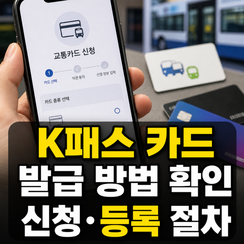 K패스 카드 발급 방법 카드사별 신청 경로와 등록 절차