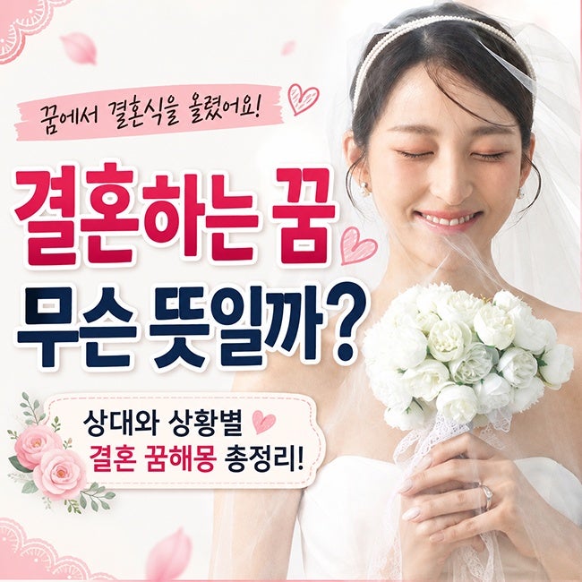 결혼하는 꿈 무슨 뜻일까? 상대와 상황별 결혼 꿈해몽