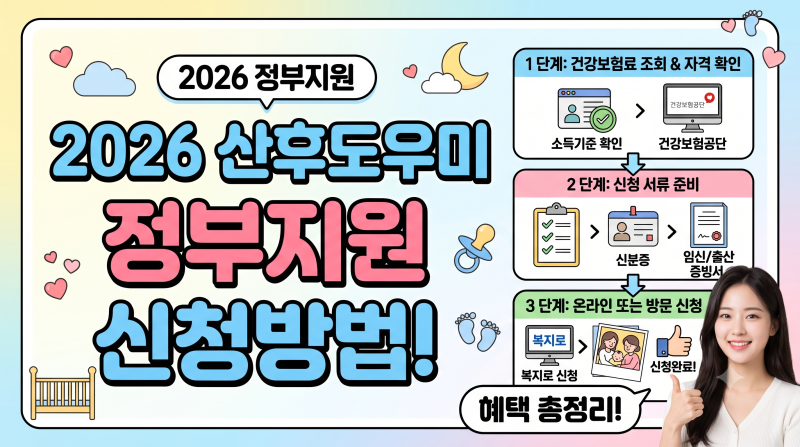 * 2026 산후도우미 정부지원 신청방법｜소득기준부터 신청기간까지