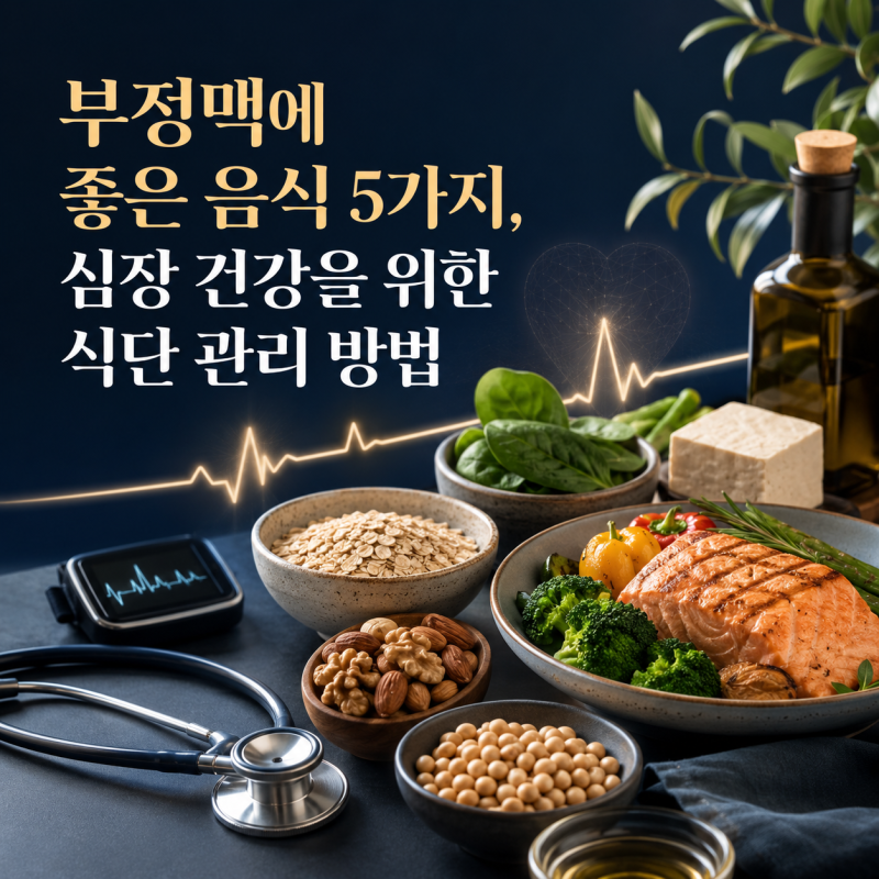 부정맥에 좋은 음식 5가지, 심장 건강을 위한 식단 관리 방법