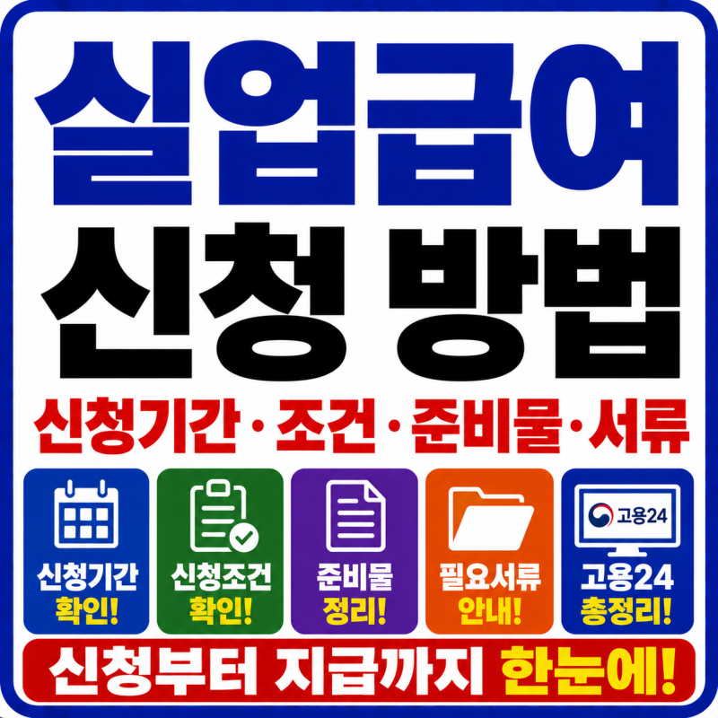 실업급여 신청 방법! 신청기간·조건·준비물 서류 고용24 정리