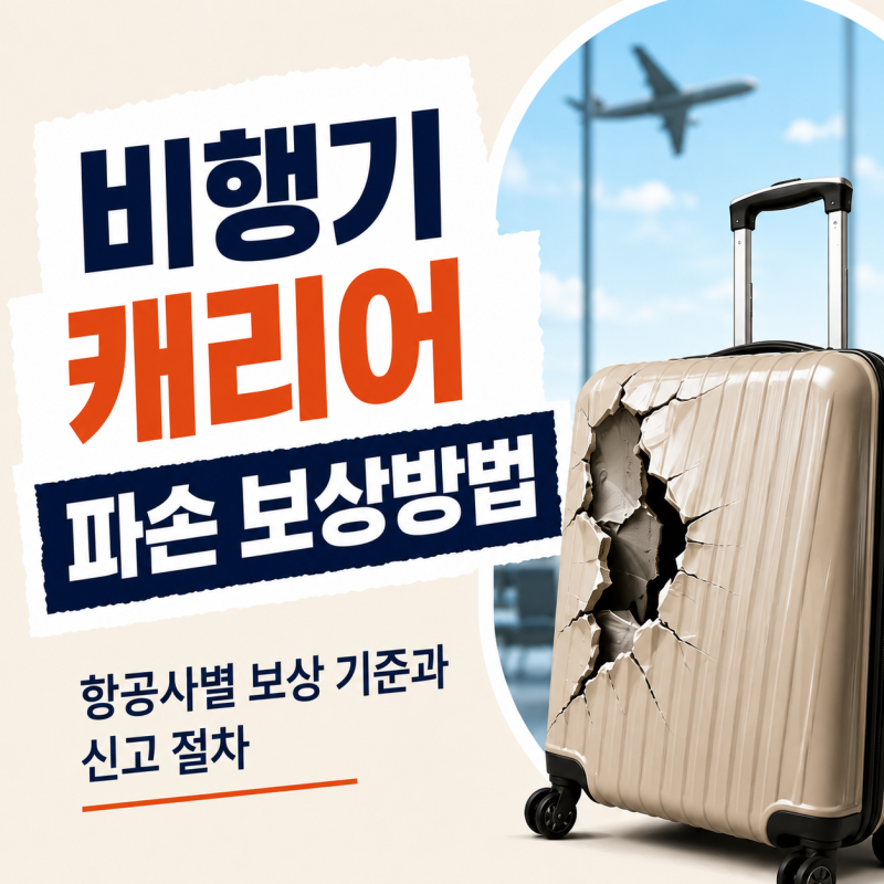 비행기 캐리어 파손 보상방법, 항공사별 보상 기준과 신고 절차 (+여행자보험)