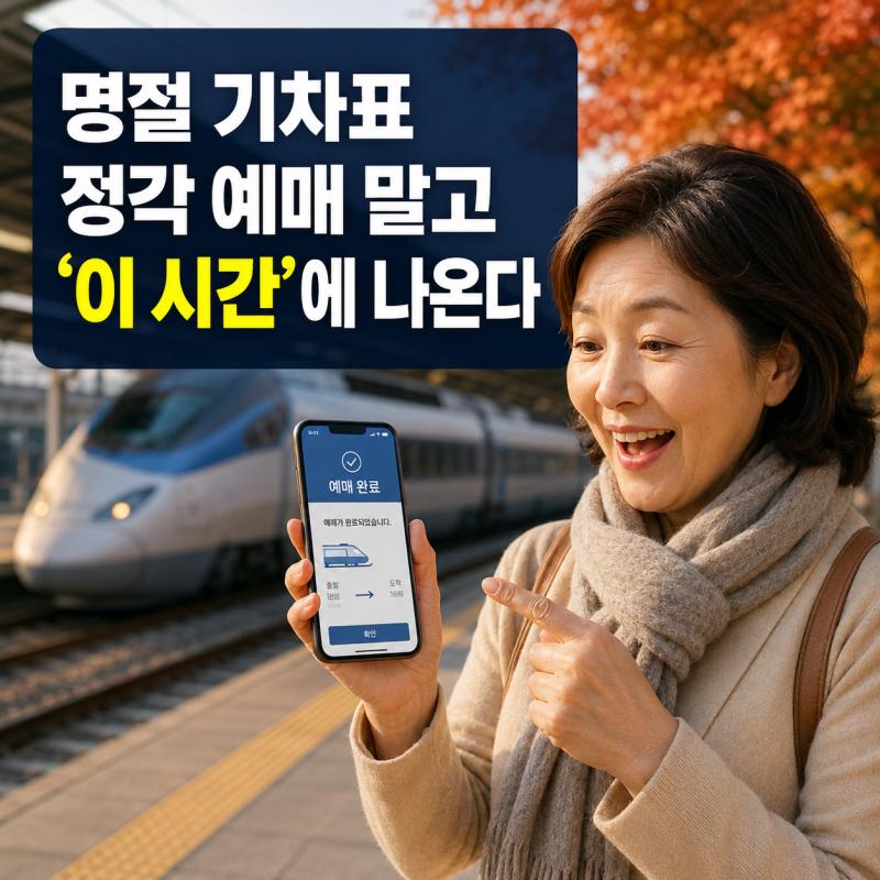 SRT 추석 기차표 예매 잔여석 잡는 숨은 시간