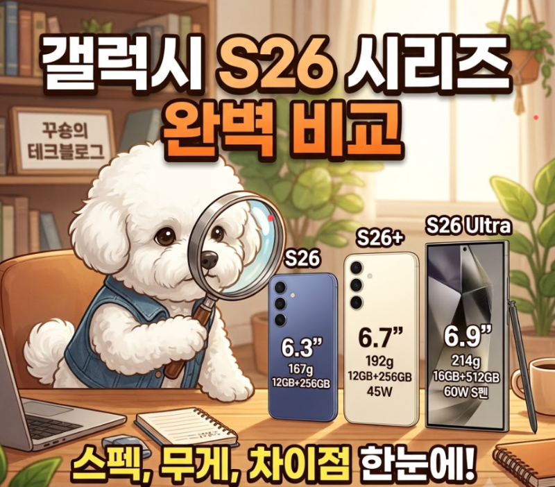 갤럭시 S26 "기본" vs "플러스" vs "울트라" 성능 비교 및 S24 S25 스펙 차이 총정리