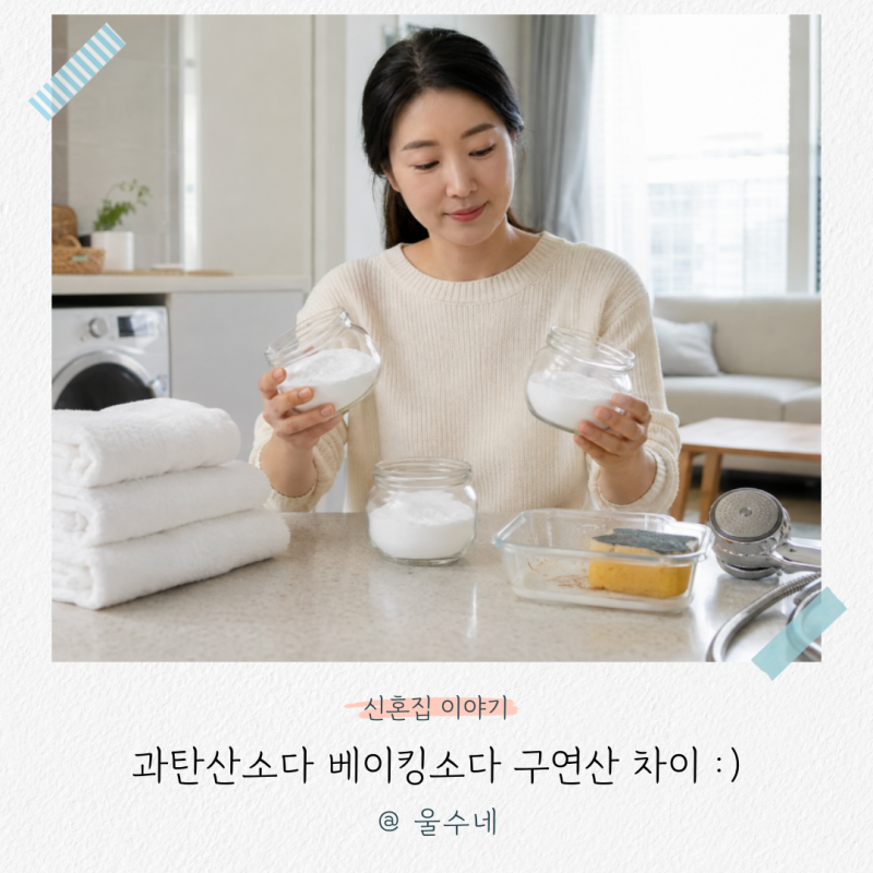 과탄산소다 베이킹소다 구연산 차이, “잘못 쓰면 큰일나요!” 사용법까지