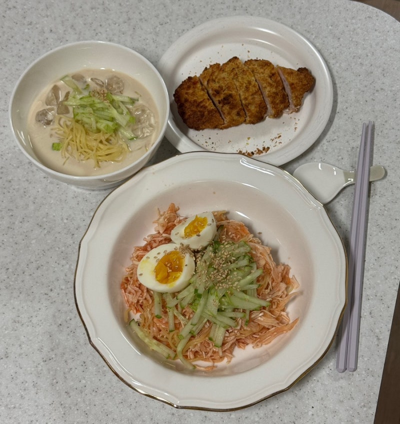 [다이어트 요리] 콩담백면을 이용한 비빔국수와 콩국수 만들기