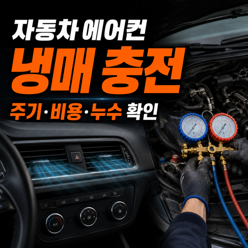자동차 에어컨 냉매 충전 주기, 비용과 누수 확인방법
