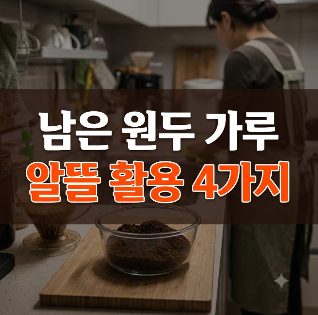 집에서 간단히 즐기는 홈카페 원두 남은 가루 알뜰 활용법