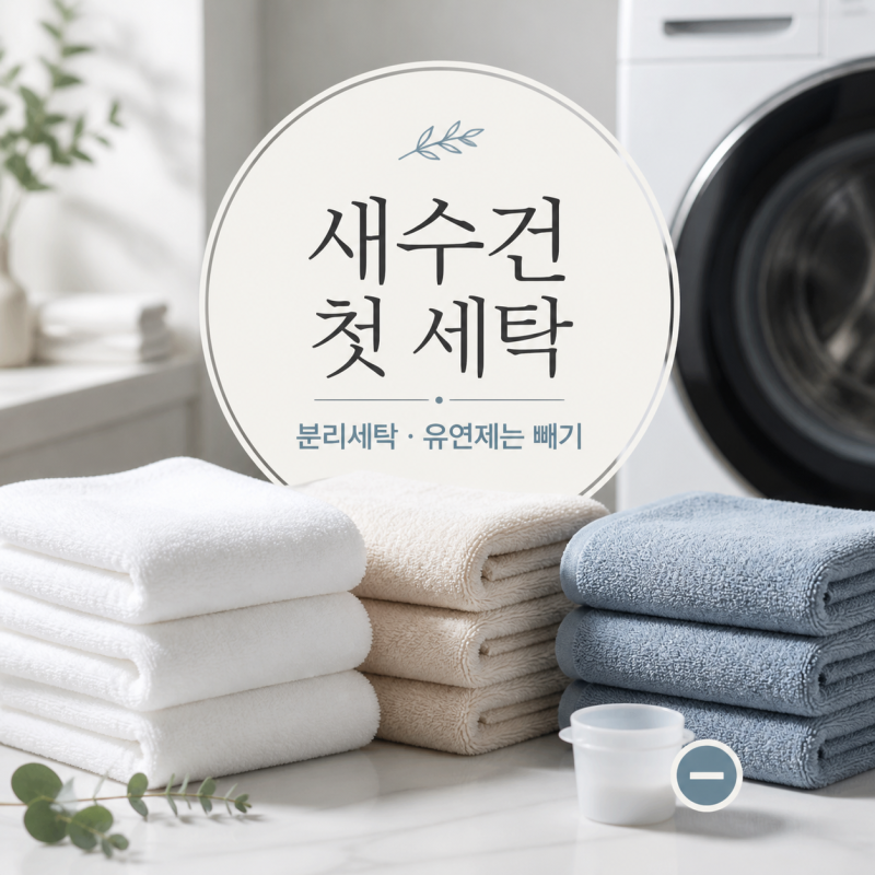 새수건 세탁법, 첫 세탁에서 섬유유연제를 빼야 하는 이유