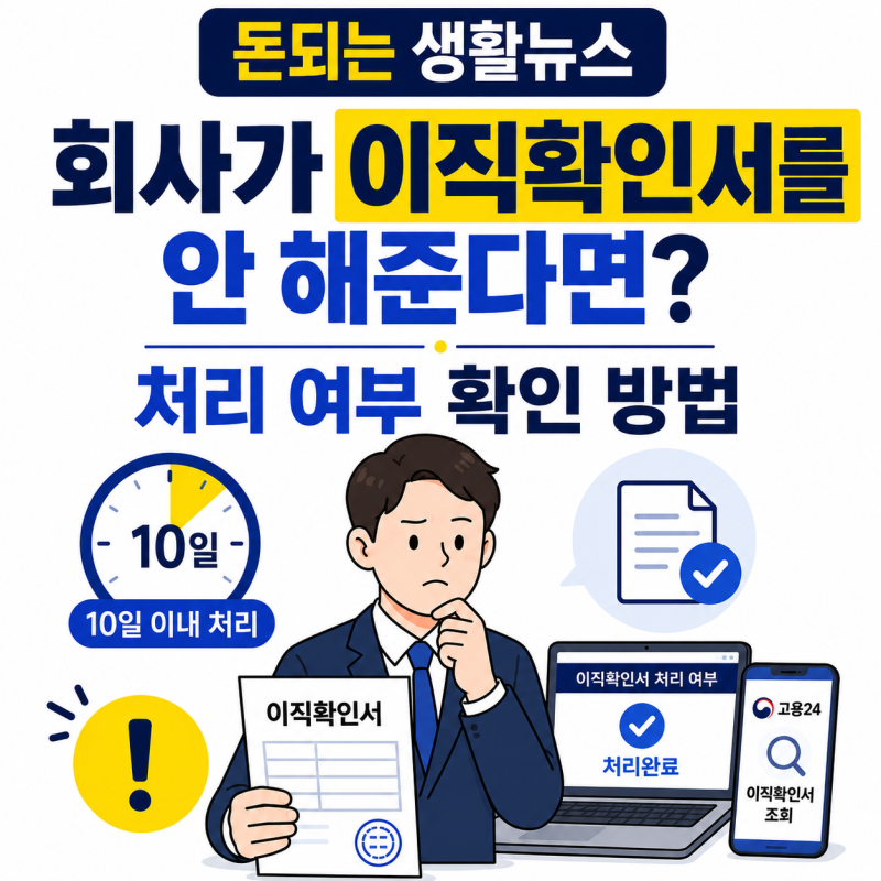 회사가 이직확인서를 안 해준다면? 처리 여부 확인 방법