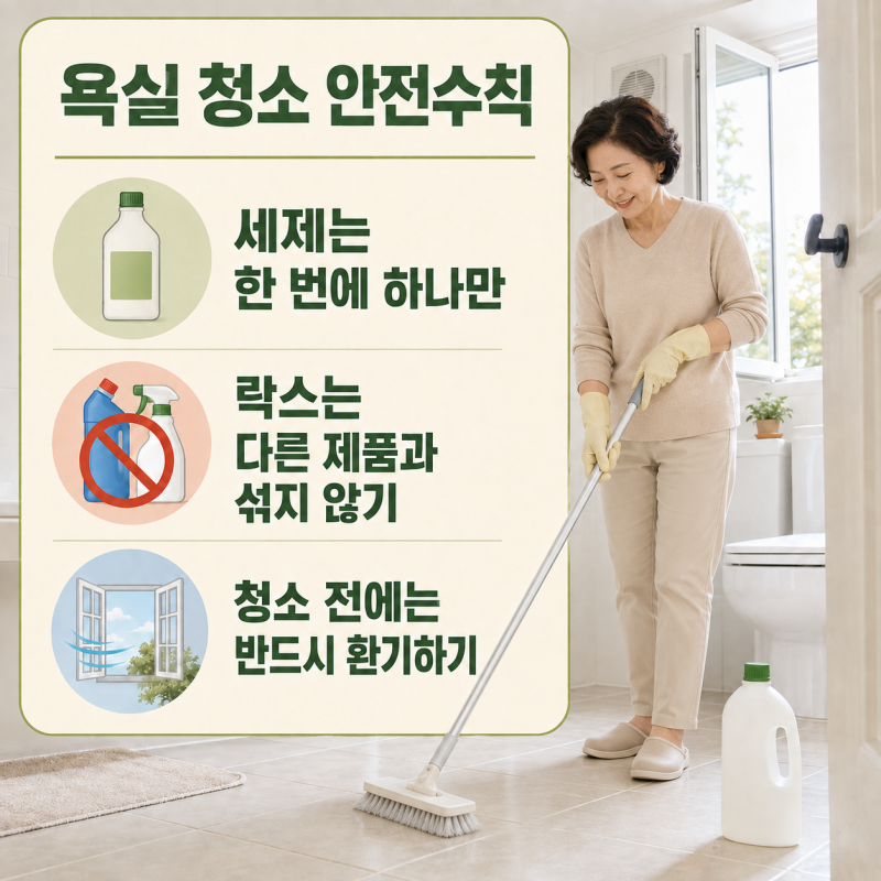 락스와 주방세제를 함께 쓰면 위험한 이유, 욕실 청소할 때 지켜야 할 안전수칙