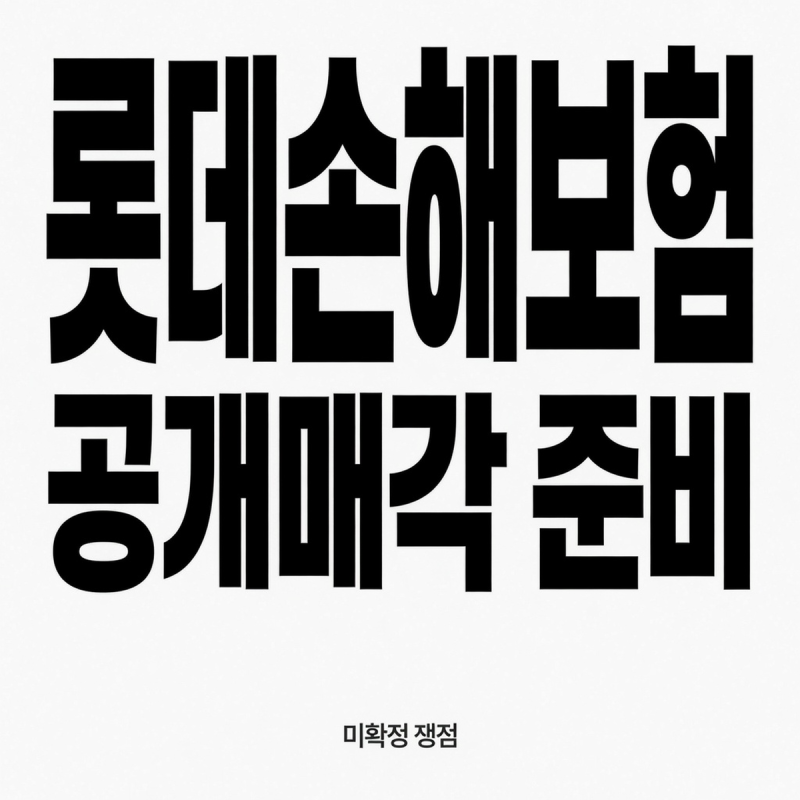 롯데손해보험 공개매각 전환 준비, 현재 확인된 내용과 미확정 쟁점