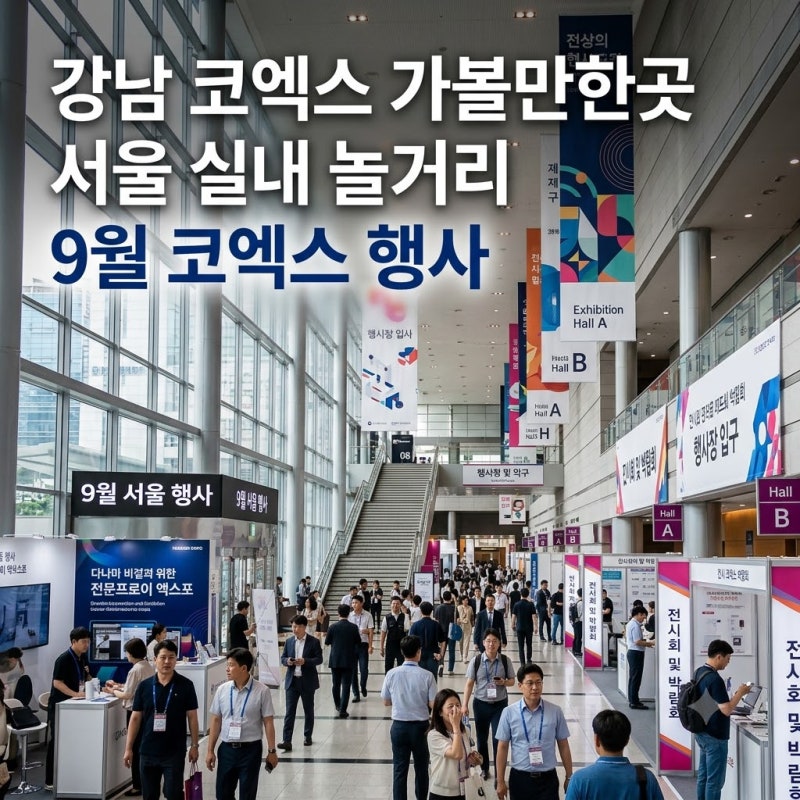 강남 코엑스 가볼만한곳 서울 실내 놀거리 9월 코엑스 행사 5가지