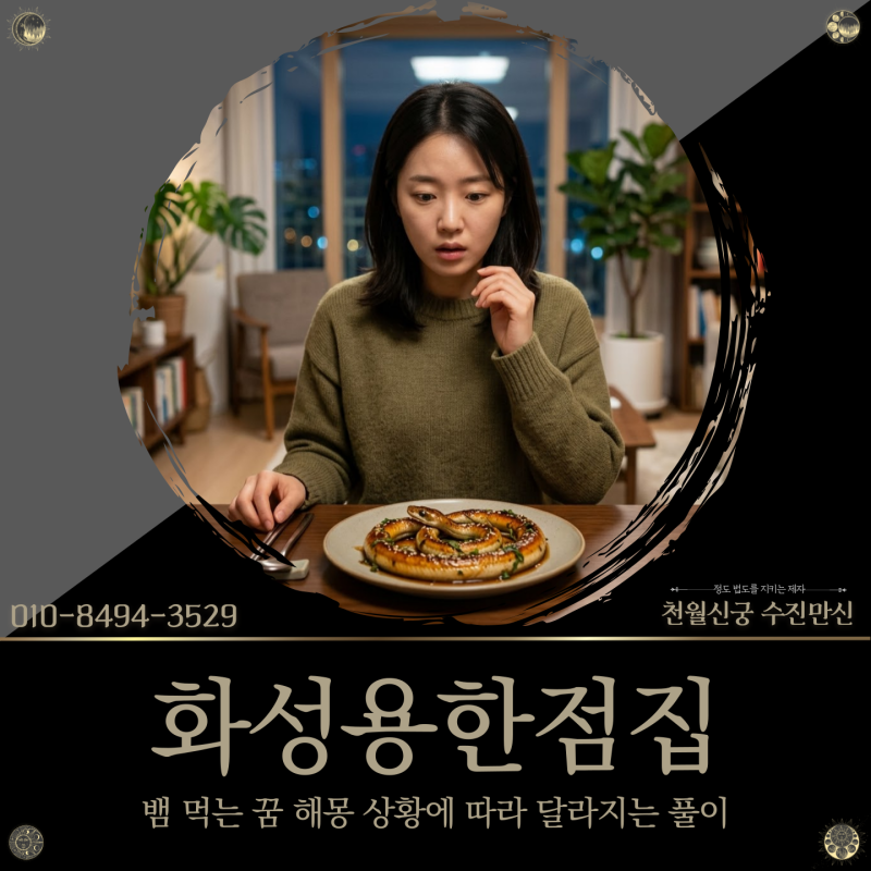 화성용한점집, 뱀 먹는 꿈 해몽 상황에 따라 달라지는 풀이