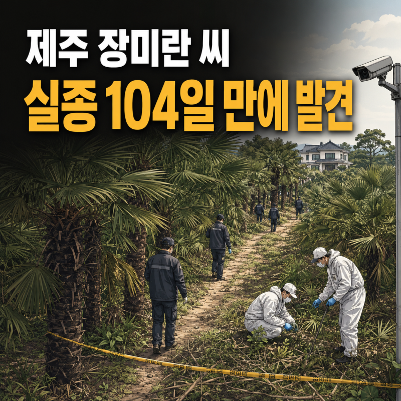 제주 장미란 씨 실종 104일 만에 발견, 야자수 농장 사망 경위와 허위 종결 전말
