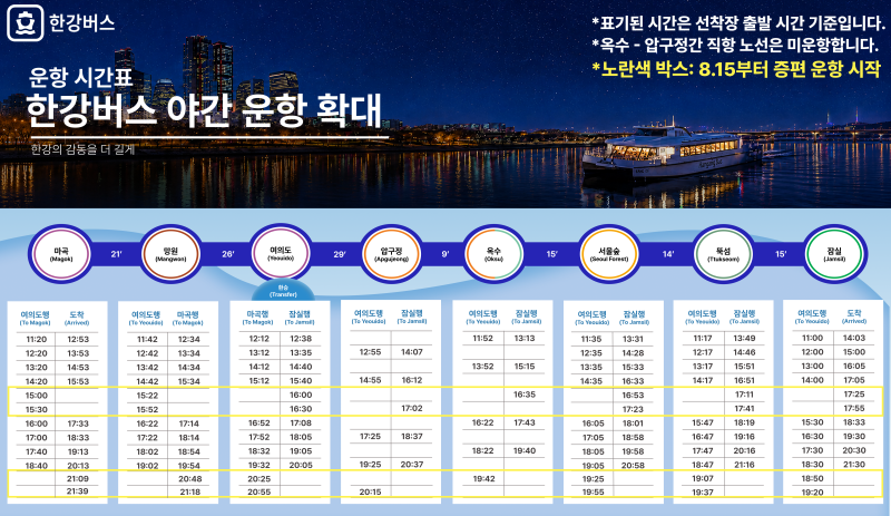 [내돈내산] 한강버스 노을 명당 3천 원에 뽕 뽑는 법! 현장 줄 서지 마세요 (여의도→마곡나루....