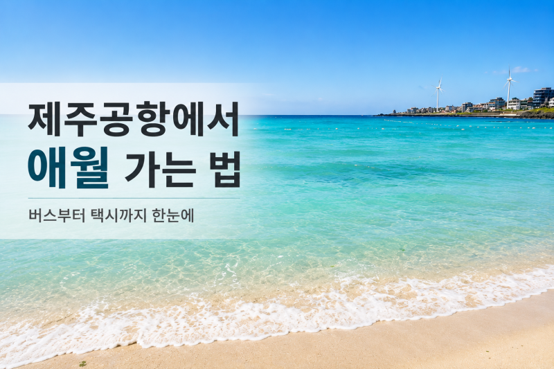 제주공항에서 애월 가는 법｜102번 버스부터 한담해안산책로까지
