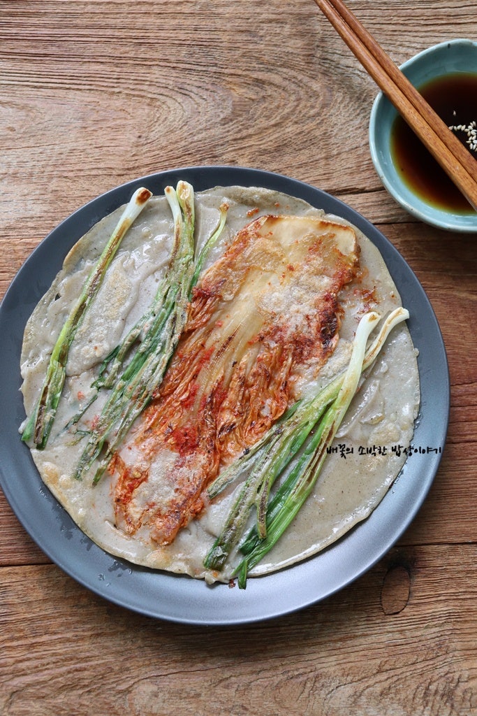메밀전 만들기 레시피 쪽파전 김치전 메밀부침개
