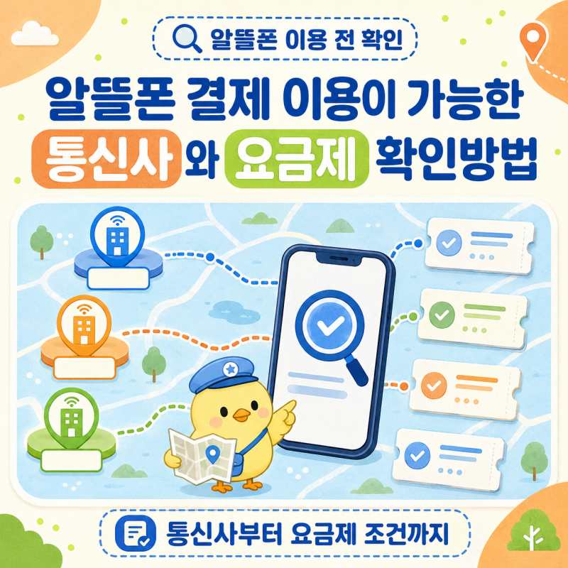 알뜰폰 결제 이용이 가능한 통신사와 요금제 확인방법