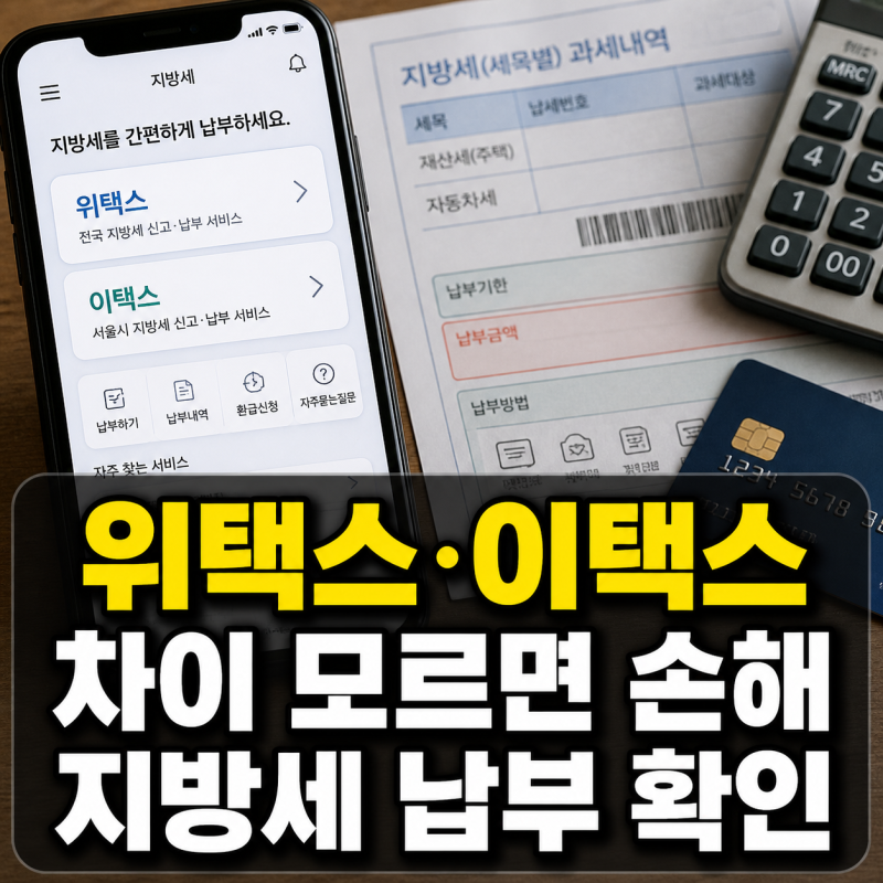 위택스·이택스 차이와 지방세 납부 방법 총정리 (2026년)