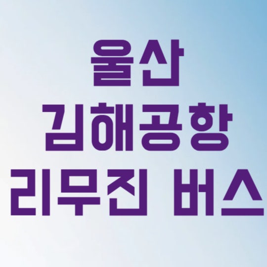 울산 김해공항 리무진 버스 시간표와 예매 노하우 3가지로 시간 아끼기
