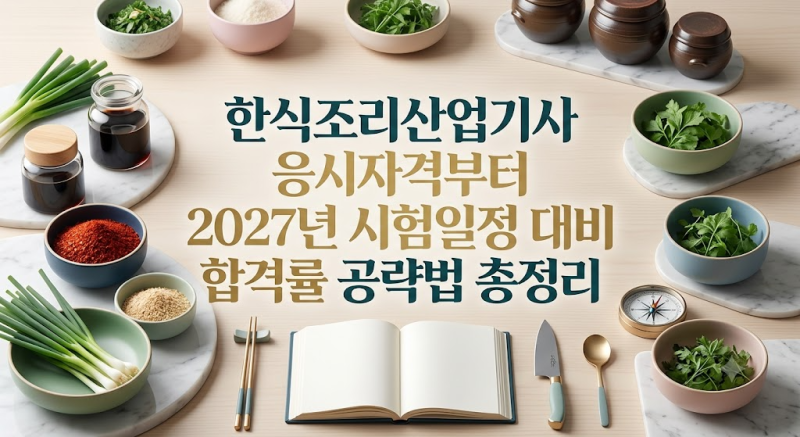 한식조리산업기사 응시자격부터 2027년 시험일정 대비 합격률 공략법 총정리