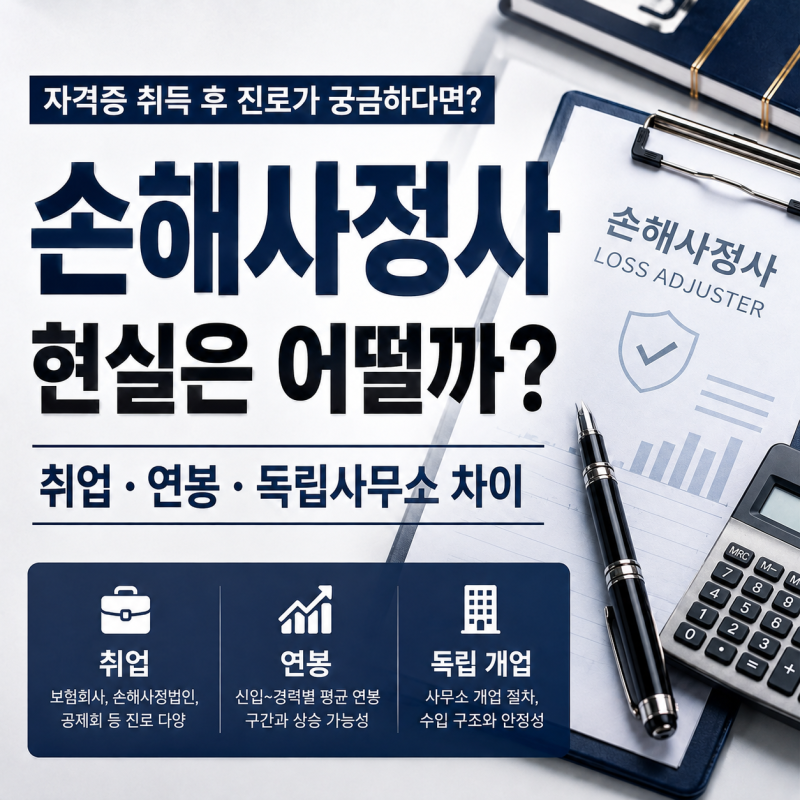 손해사정사 현실은 어떨까?｜취업·연봉·독립사무소 차이