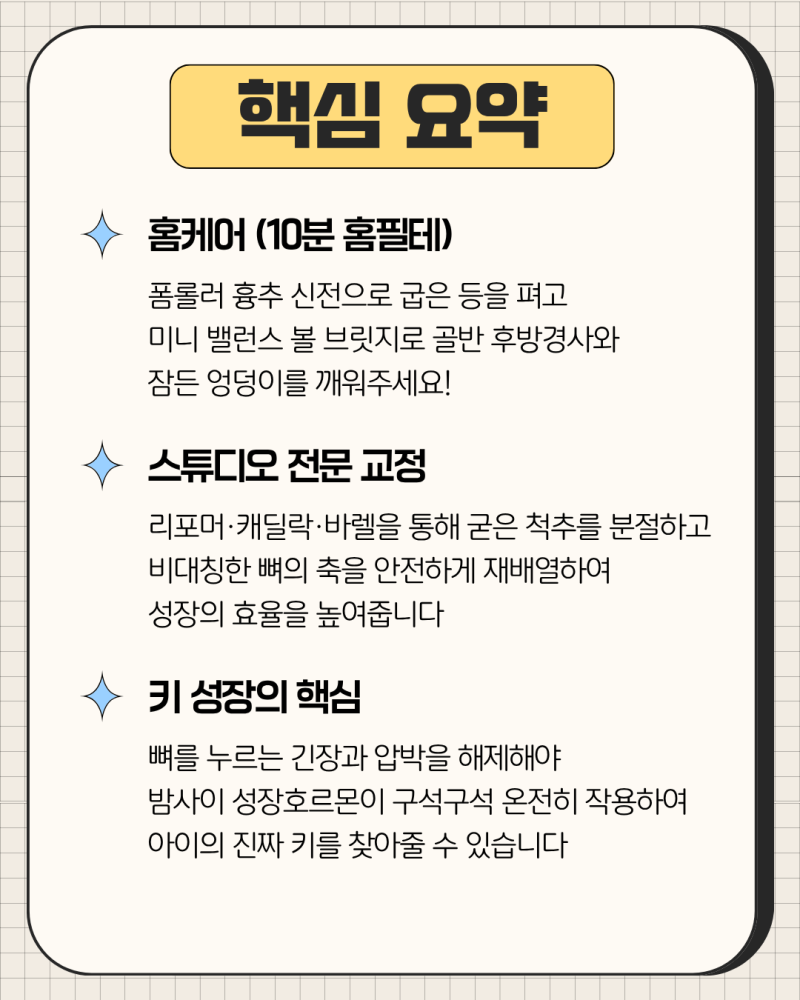 [성장기 가이드 ④ 청소년기] 굽은등 거북목 등 중고등학생 체형 교정 솔루션: 청소년기 마지....