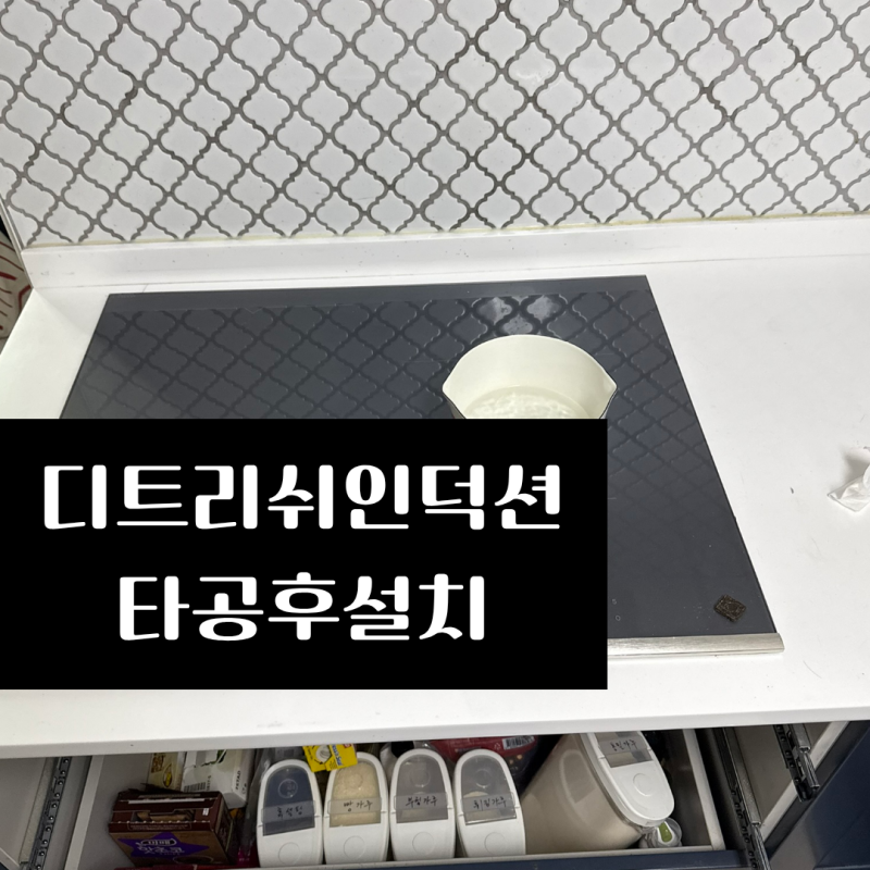 디트리쉬인덕션 타공후설치 방법 및 관리법 총정리