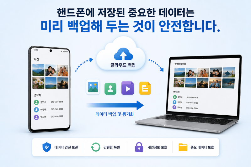 핸드폰 데이터 백업하는 방법 총정리 갤럭시·아이폰 사진과 연락처 안전하게 백업 방법입니....