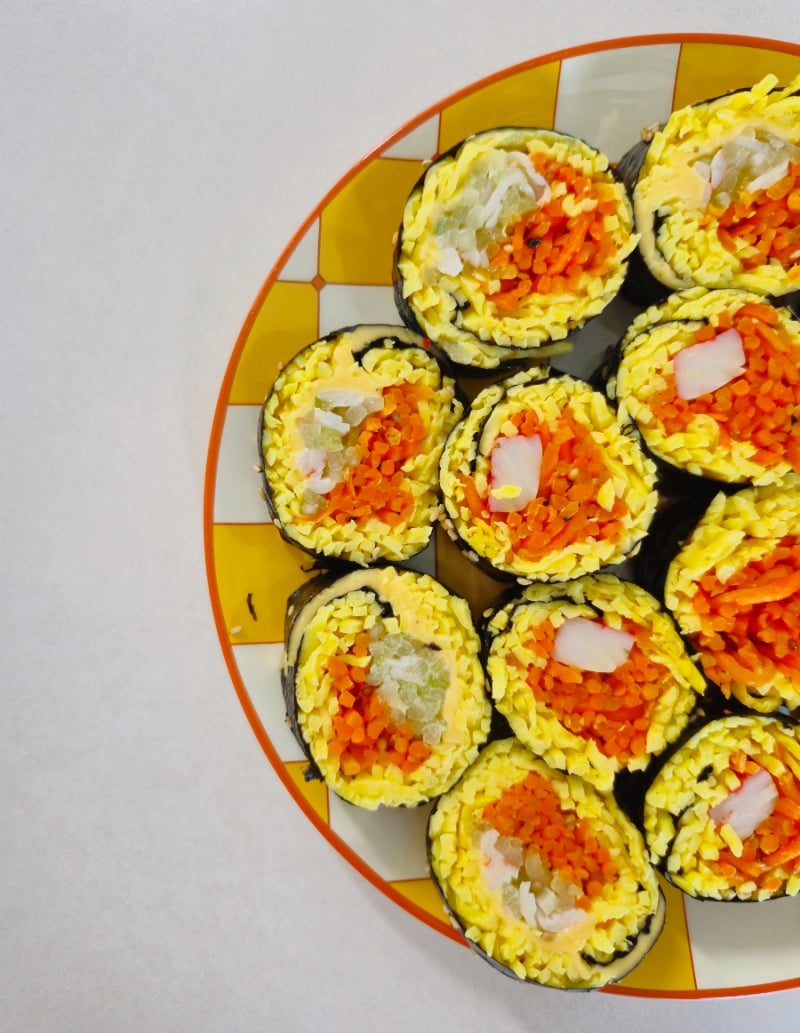 계란지단으로 만드는 당근라페 김밥 다이어트 키토김밥 레시피