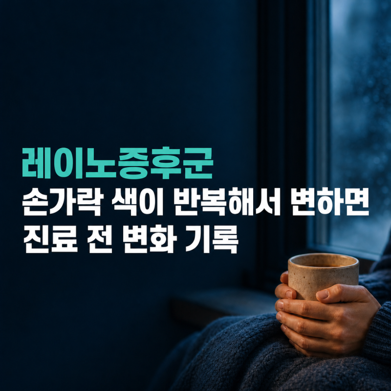 따뜻해지면 돌아오는 손가락 색, 레이노증후군 사진 기록법