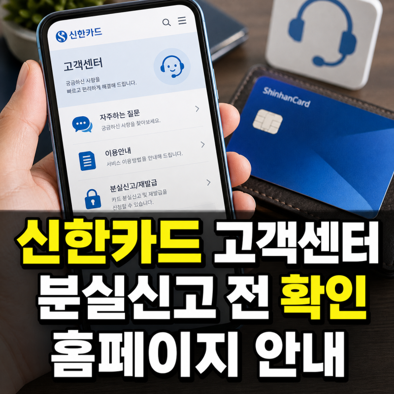 신한카드 고객센터 전화번호와 홈페이지·분실신고 안내