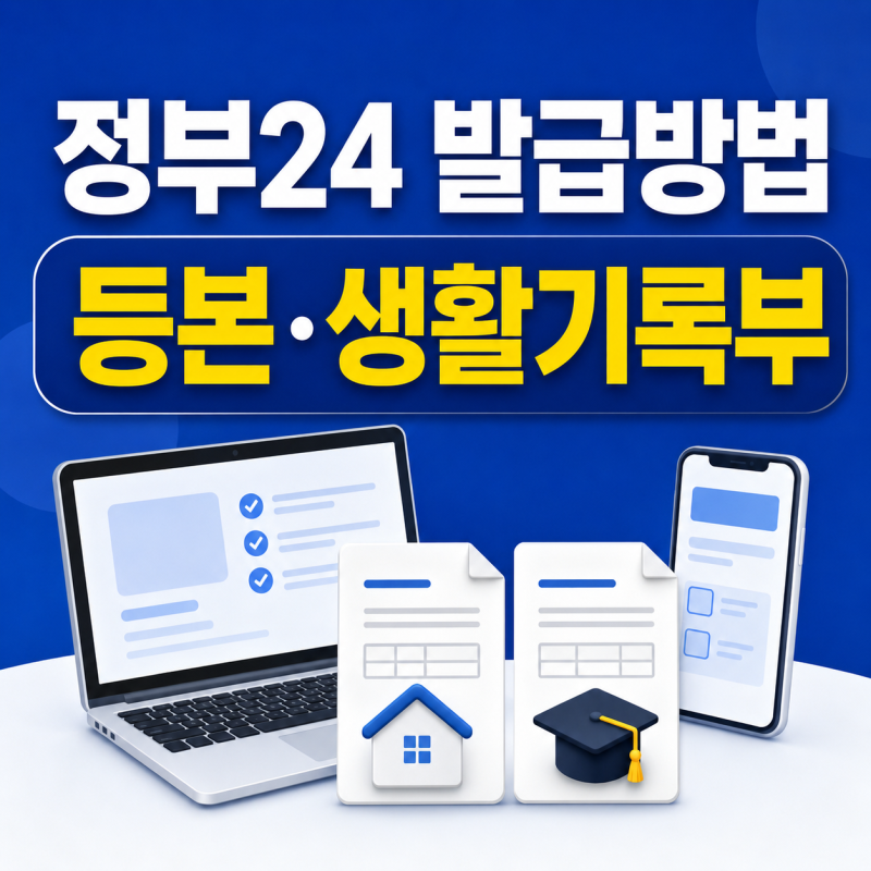 정부24 주민등록등본·생활기록부 발급방법｜모바일과 PDF 저장까지