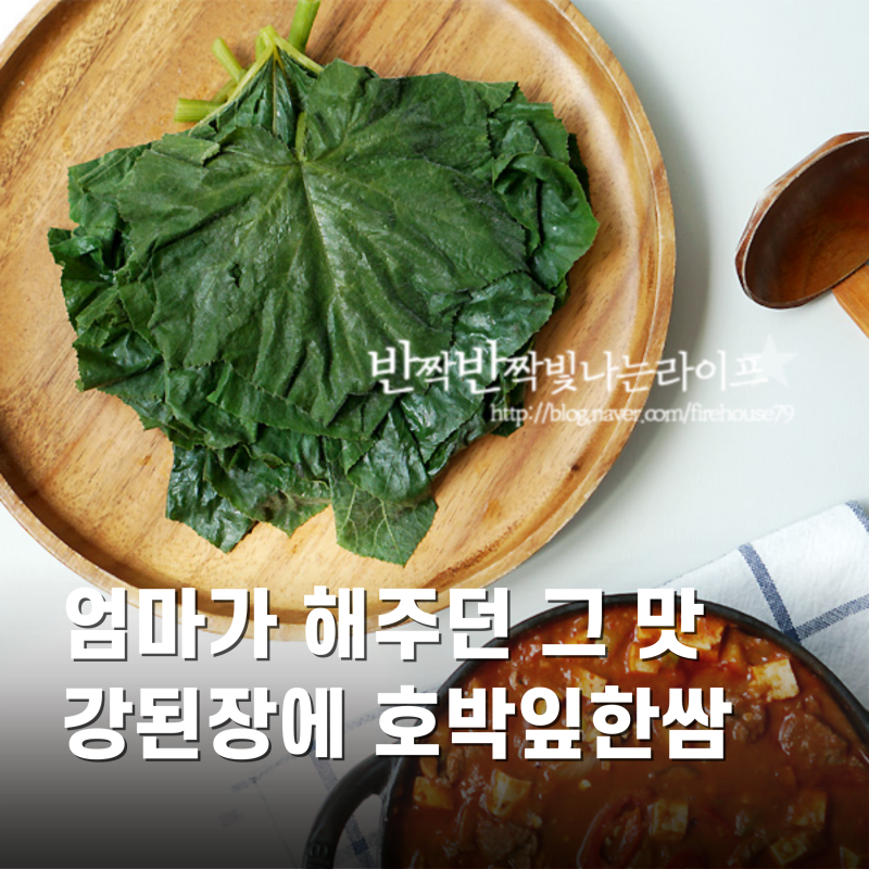 호박잎강된장 레시피 강된장 만들기 한쌈해요~